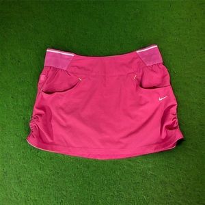 NIKE Pull-on Tennis Running Exercise Skirt Pockets Hot Pink Sz M
